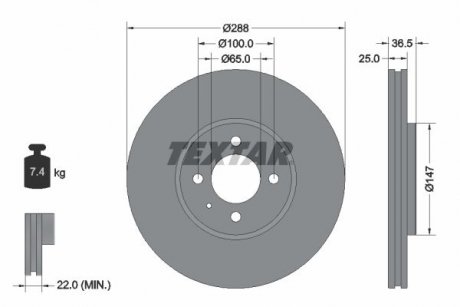 Автозапчасть TEXTAR 92302303