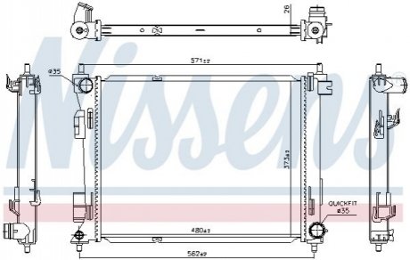 Автозапчасть NISSENS 606731