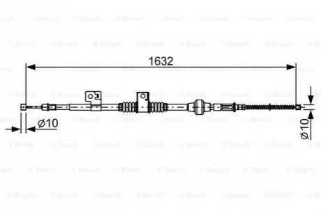 Тросовий привод, стоянкове гальмо BOSCH 1987482519