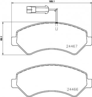 Гальмівні колодки дискові BREMBO P23161