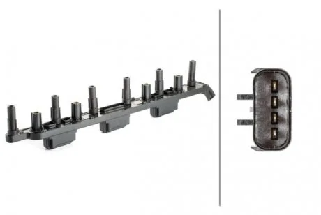 Котушка запалювання JEEP CHEROKEE, COMANCHE, GRAND CHEROKEE I, GRAND CHEROKEE II, WRANGLER I, WRANGLER II 4.0 10.87-04.07 HELLA 5DA230035471