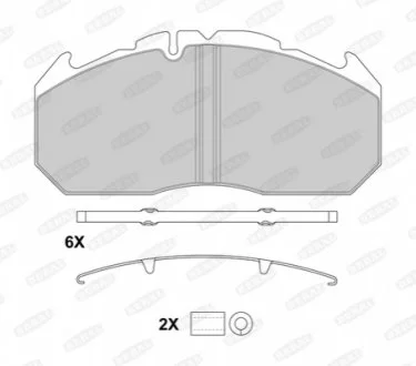 Комплект гальмівних накладок, дискове гальмо BERAL BCV29030BK