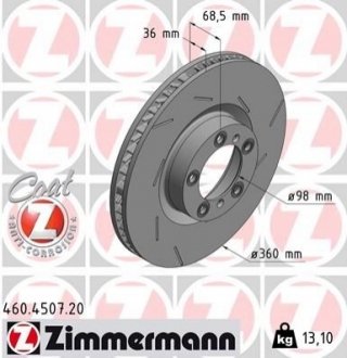 Автозапчасть ZIMMERMANN 460450720