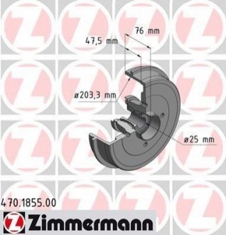 Барабан гальмівний ZIMMERMANN 470185500