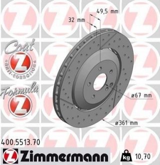 Автозапчасть ZIMMERMANN 400551370