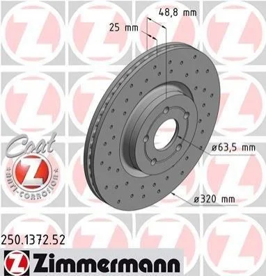 Автозапчасть ZIMMERMANN 250137252 (фото 1)