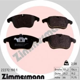 Колодки гальмівні дискові ZIMMERMANN 222721901