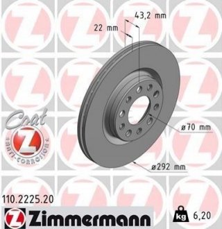 Автозапчасть ZIMMERMANN 110222520