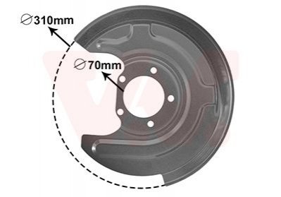 Защита тормозного диска Audi A6 LR 97>04 Van Wezel 0315373