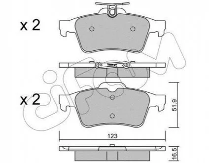 Гальмівні колодки зад. Ford C-Max/Focus 1.6/2.0 TDCi 10- CIFAM 8223371