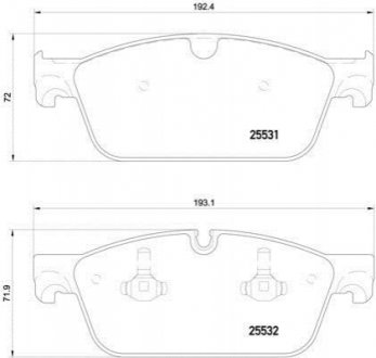 Гальмівні колодки дискові BREMBO P50112 (фото 1)