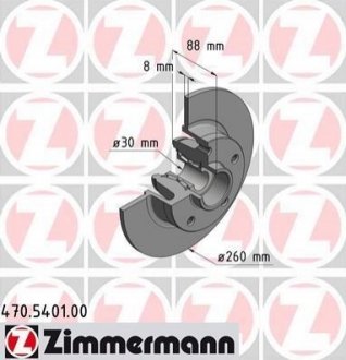 Диск гальмівний ZIMMERMANN 470540100