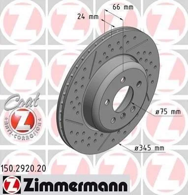 Автозапчасть ZIMMERMANN 150292020 (фото 1)
