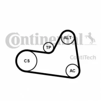 Комплект (ремінь+ролики) CONTITECH 6PK1710K1