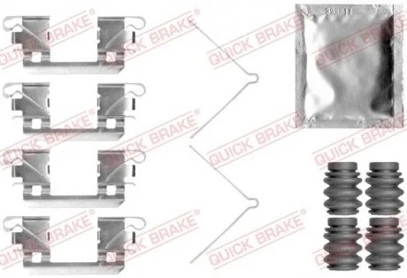 Монтажний набір гальмівних колодок передн HONDA JAZZ IV 1.3/1.5 09.15- QUICK BRAKE 1090113