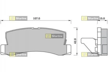 Гальмівні колодки дискові STARLINE BDS427 (фото 1)
