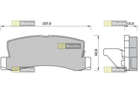 Гальмівні колодки дискові STARLINE BDS427