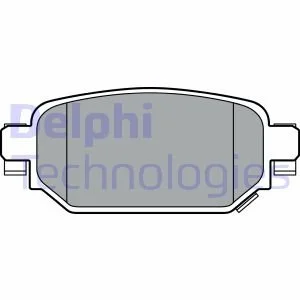 Комплект гальмівних колодок задн, MAZDA 3, CX-3 1.5-2.2D 07.13- DELPHI LP3393
