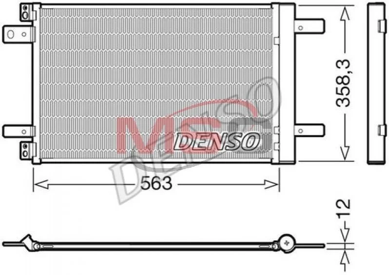 Конденсер кондиціонера DENSO DCN21032 (фото 1)