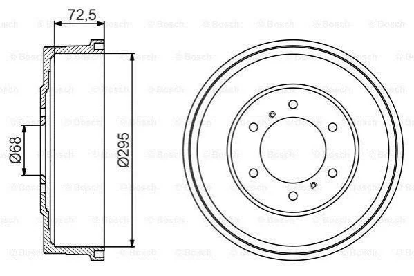 Гальмівний барабан BOSCH 0986477215 (фото 1)