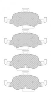 Комплект гальмівних колодок передн, AUDI TT 2.0/2.0D 07.14- FERODO FDB4996