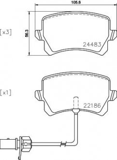 Гальмівні колодки дискові BREMBO P85142