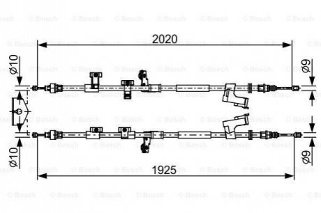 Трос стояночного гальма BOSCH 1987482709