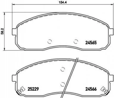 Гальмівні колодки дискові BREMBO P30058