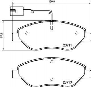 Гальмівні колодки дискові BREMBO P23145