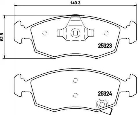 Гальмівні колодки дискові BREMBO P11031 (фото 1)