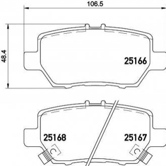 Гальмівні колодки дискові BREMBO P28078