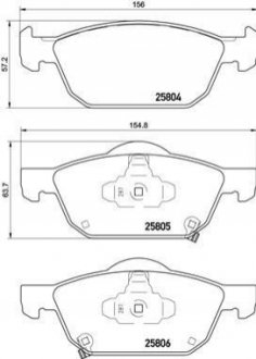 Гальмівні колодки дискові BREMBO P28076