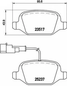 Гальмівні колодки дискові BREMBO P23131