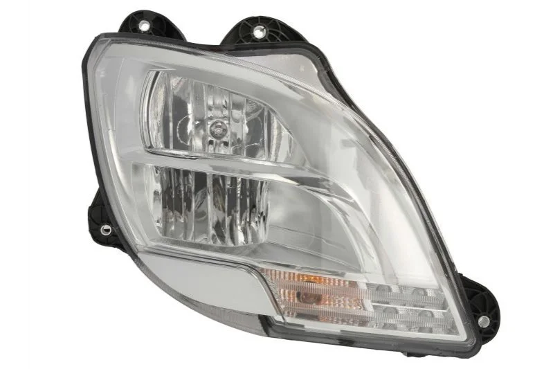 Фара прав (H1/LED/PY21W, ручн, без мотора, включає денні ходові вогні, колір відбивача: хром, колір повороту: прозор) DAF CF, XF 106 10.12- TRUCKLIGHT HLDA006R (фото 1)