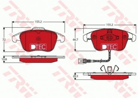 Автозапчасть TRW GDB1762DTE