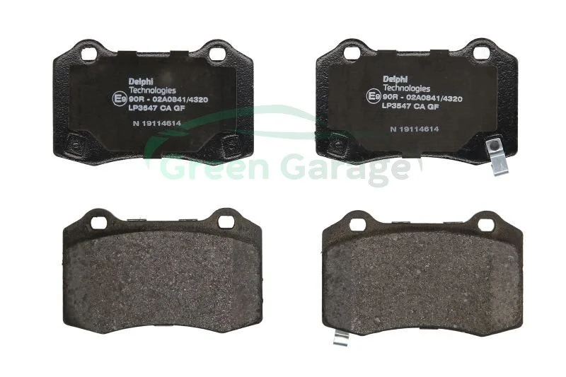Комплект гальмівних колодок задн, CHEVROLET CAMARO CHRYSLER 300C DODGE CHALLENGER, CHARGER JEEP GRAND CHEROKEE, GRAND CHEROKEE III, GRAND CHEROKEE IV TESLA MODEL X 3.0D-Electric 03.06- DELPHI LP3547 (фото 1)