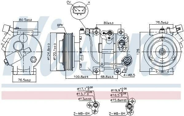 Компрессор кондиционера Hyundai Ix35/tucson 09-/Kia Sportage 10- (Nissens) NISSENS 890651 (фото 1)