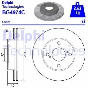 Автозапчасть DELPHI BG4974C