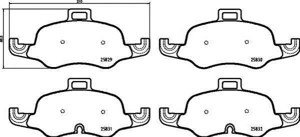 Гальмівні колодки дискові BREMBO P85160 (фото 1)