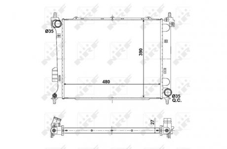 Автозапчасть NRF 56057