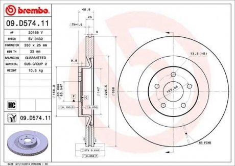 Автозапчасть BREMBO 09D57411