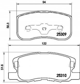 Гальмівні колодки дискові BREMBO P54046