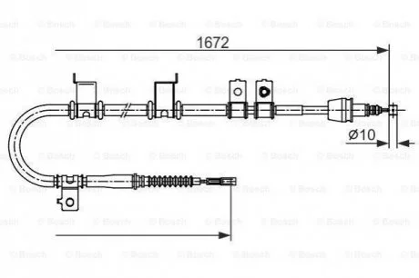 Тросовий привод, стоянкове гальмо BOSCH 1987482713