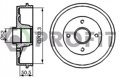 Барабан гальмівний PROFIT 50200076