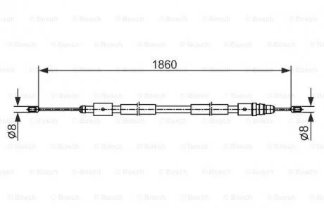Тросовий привод, стоянкове гальмо BOSCH 1987482540