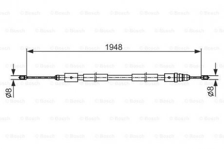 Тросовий привод, стоянкове гальмо BOSCH 1987482541