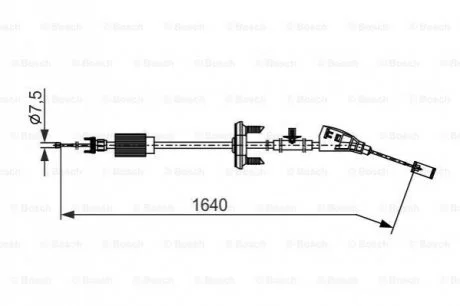 Тросовий привод, стоянкове гальмо BOSCH 1987482798