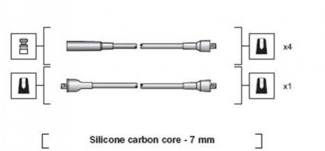 Дроти запалення, набір MAGNETI MARELLI 941318111024