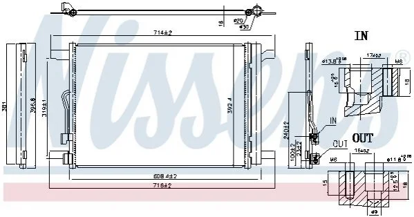 Радіатор кондиціонера (з осушувачем) NISSENS 940834 (фото 1)