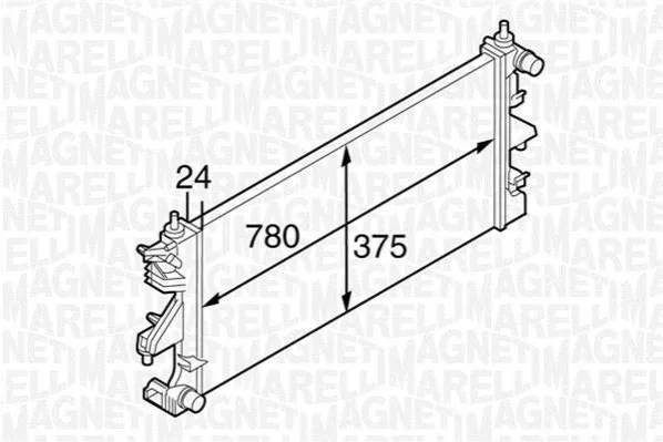 Радіатор, охолодження двигуна MAGNETI MARELLI 350213126900 (фото 1)